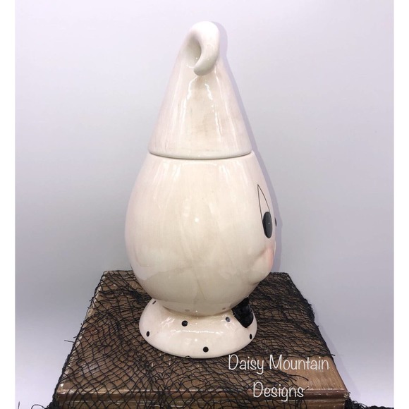 RARE discontinued Johanna Parker Ghost Boo ceramic container - Picture 4 of 5